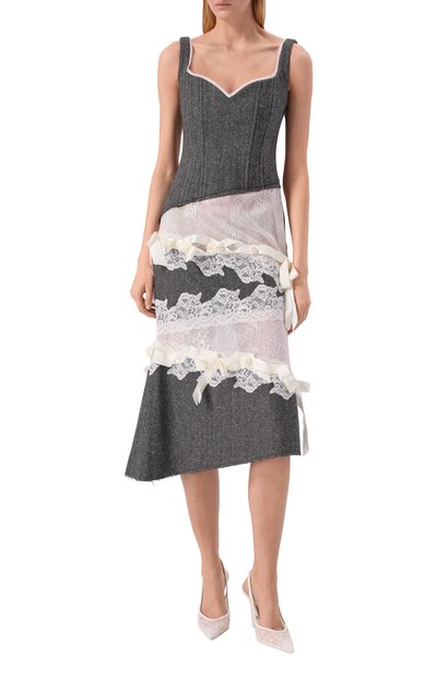 Шерстяное платье DANIIL ANTSIFEROV серого цвета по цене 165000 руб., арт. DA_3220G, фото 2 Шерстяное платье DANIIL ANTSIFEROV, арт. DA_3220G, фото 2