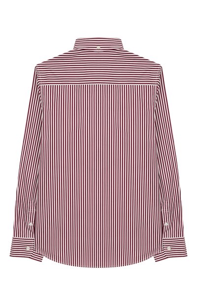 Хлопковая рубашка BRUNELLO CUCINELLI бордового цвета по цене 39650 руб., арт. BN6003008B, фото 2 Хлопковая рубашка BRUNELLO CUCINELLI, арт. BN6003008B, фото 2