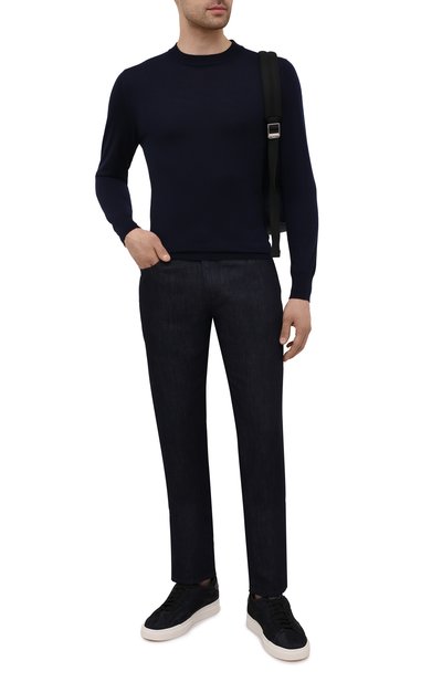 Кожаные кеды SANTONI, арт. MBGT21553PNNRBUIN01, фото 2