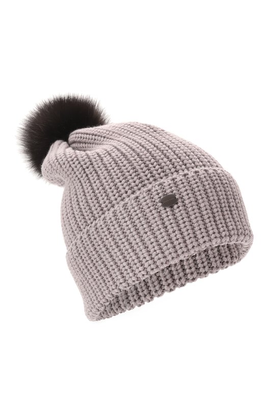 Шерстяная шапка с отделкой из меха соболя Black Sable BS-005CE Серый BS-005CE