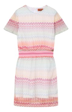Детское платье из вискозы MISSONI разноцветного цвета, арт. MW1C01/Q0077/12-16 | Фото 1 (Рукава: Короткие; Материал внешний: Вискоза; Случай: Повседневный; Девочки Кросс-КТ: Платье-одежда; Материал подклада: Хлопок; Ростовка одежда: 13 - 15 лет | 158 см, 12 лет | 152 см)
