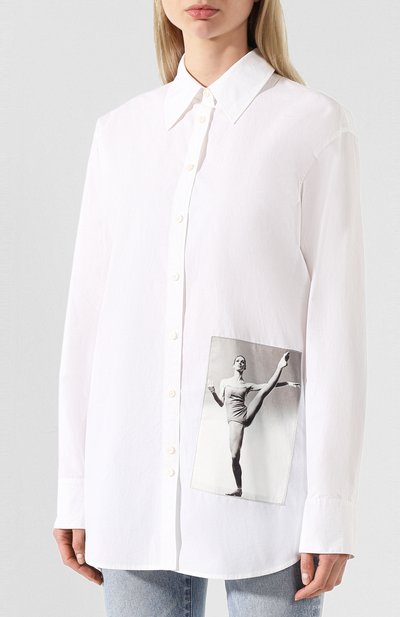 Хлопковая рубашка ACNE STUDIOS белого цвета по цене 22250 руб., арт. AC0122, фото 3 Хлопковая рубашка ACNE STUDIOS, арт. AC0122, фото 3