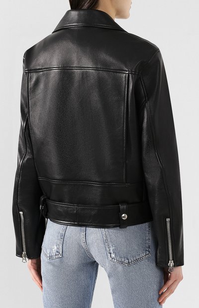 Кожаная куртка ACNE STUDIOS черного цвета по цене 110500 руб., арт. A70011, фото 4 Кожаная куртка ACNE STUDIOS, арт. A70011, фото 4