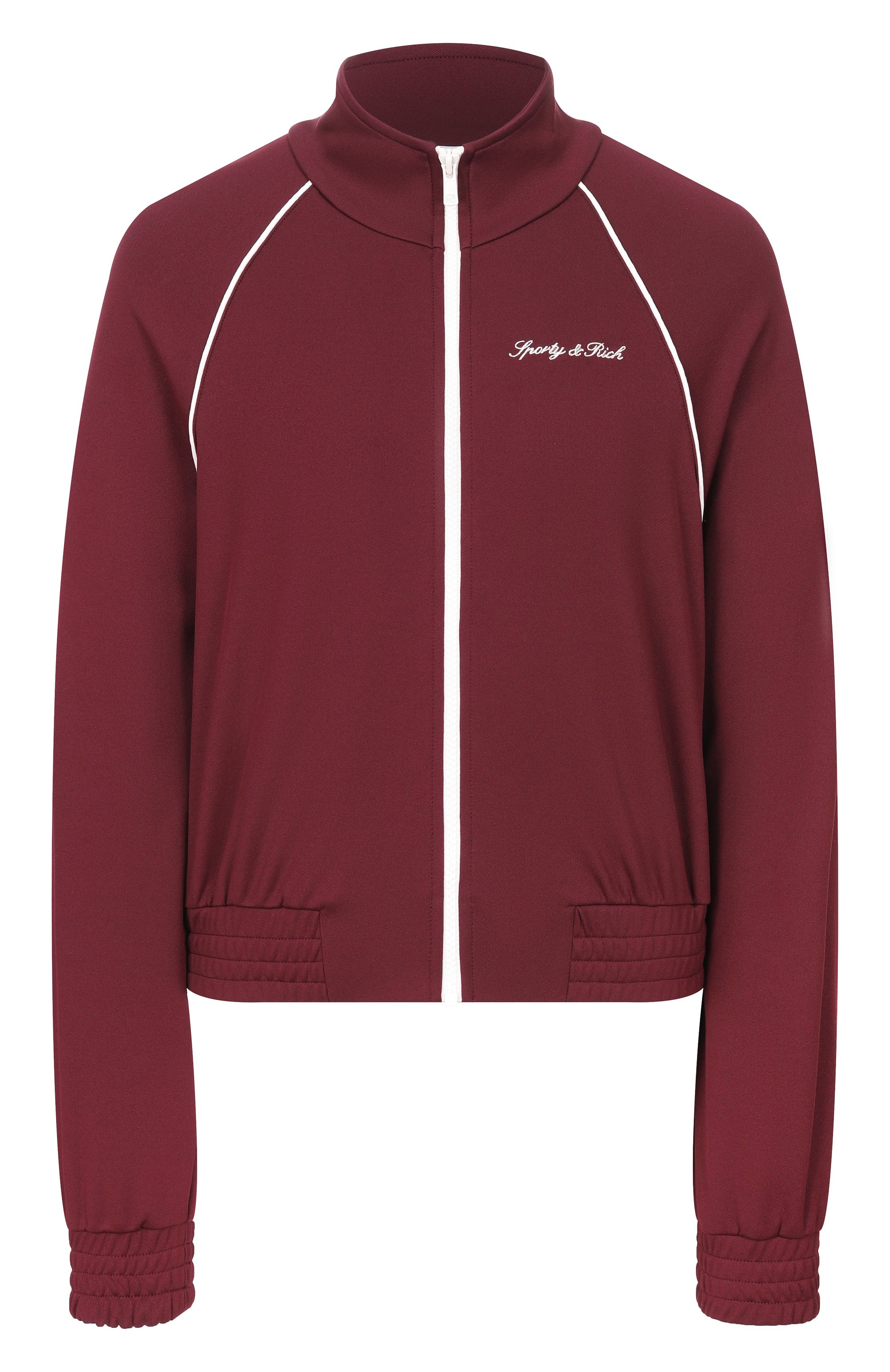 Толстовка SPORTY AND RICH бордового цвета по цене 38600 руб., арт. JA06675326RE45, фото 1 Толстовка SPORTY AND RICH, арт. JA06675326RE45, фото 1