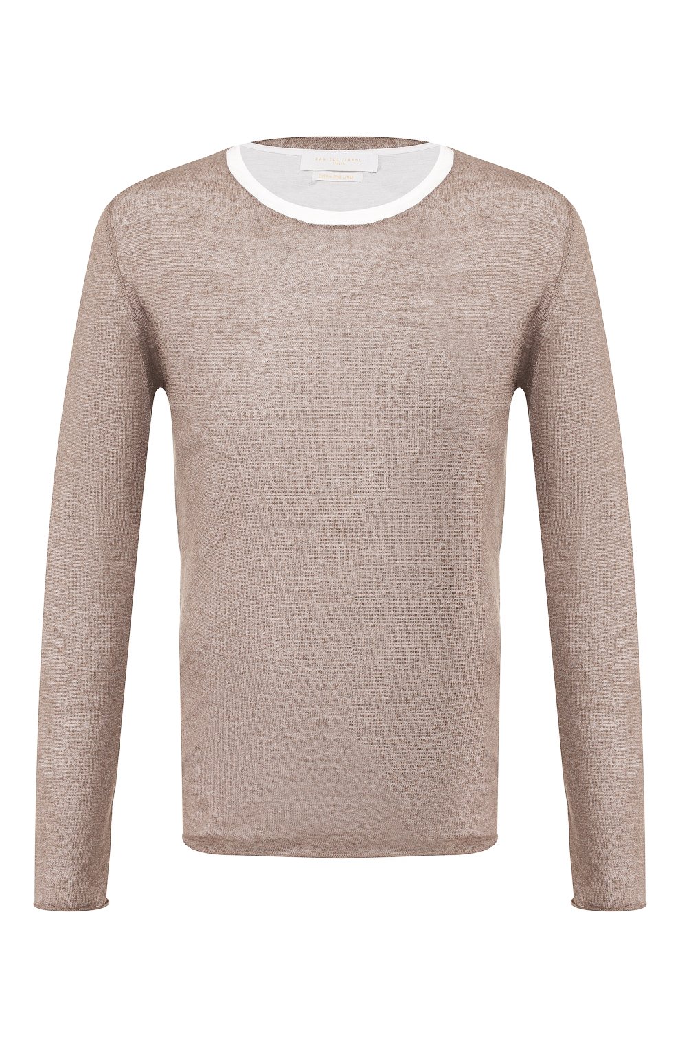 Льняной джемпер DANIELE FIESOLI коричневого цвета по цене 23300 руб., арт. DF 0365/J, фото 1 Льняной джемпер DANIELE FIESOLI, арт. DF 0365/J, фото 1