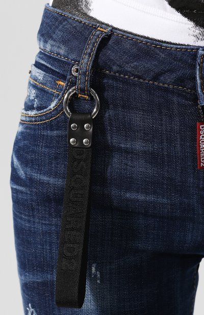 Джинсы с потертостями DSQUARED2 темно-синего цвета по цене 34300 руб., арт. S75LB0120/S30342, фото 5 Джинсы с потертостями DSQUARED2, арт. S75LB0120/S30342, фото 5