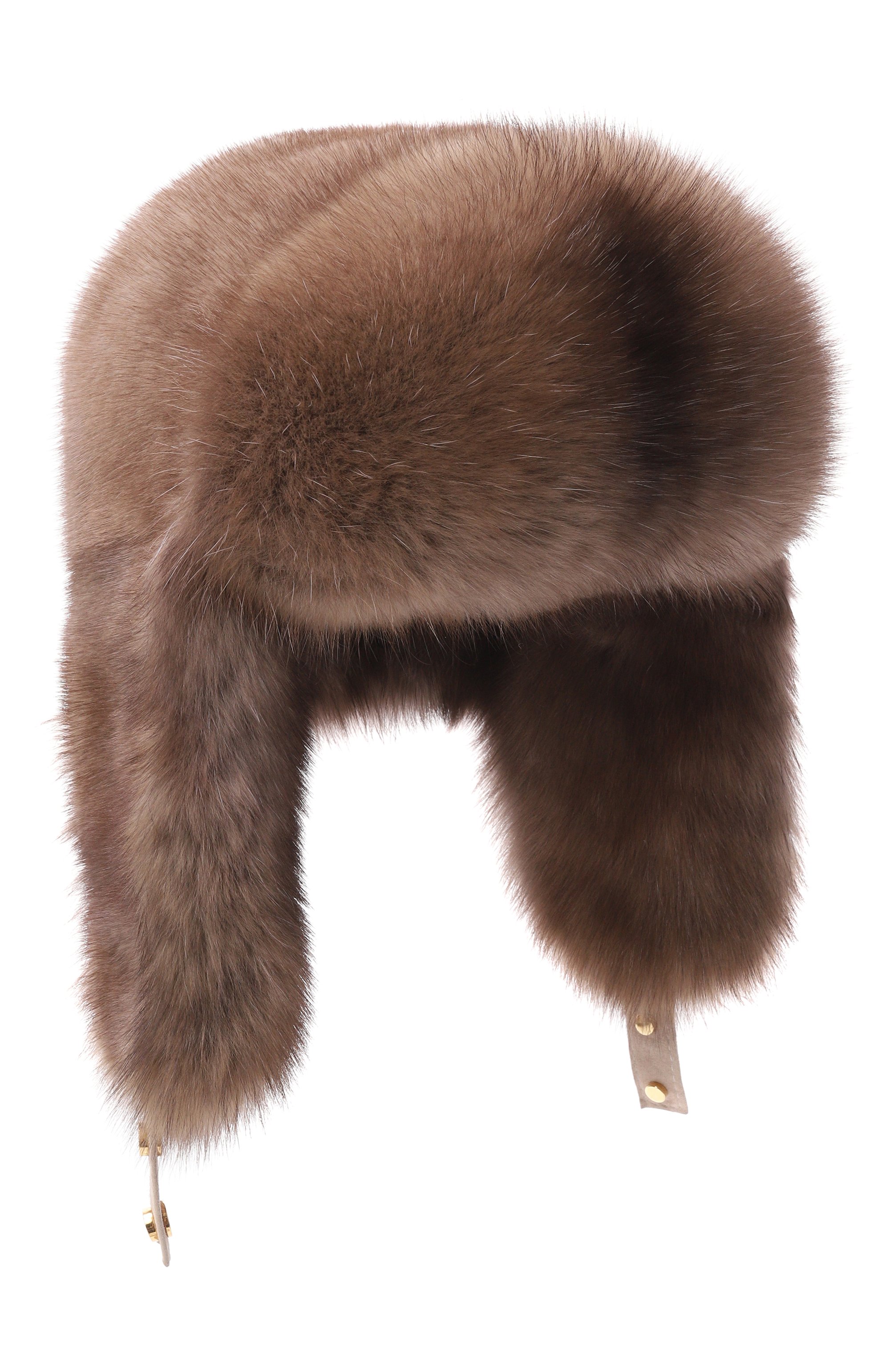 Меховая шапка-ушанка из соболя MVST, арт. MH-03 SABLE WILD NO SILVER +MINK, фото 1