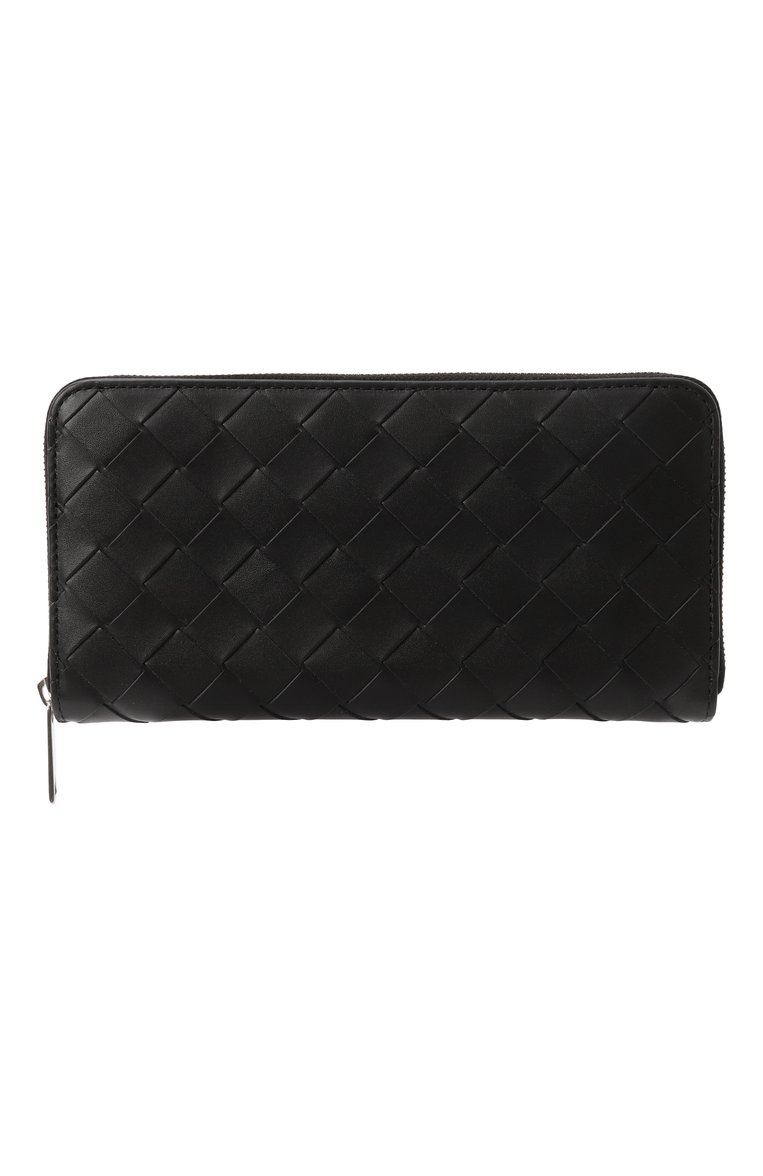 Мужской кожаное портмоне BOTTEGA VENETA черного цвета, арт. 814838/VCPQ4 | Фото 1 (Материал сплава: Проставлено; Нос: Не проставлено; Материал: Натуральная кожа)
