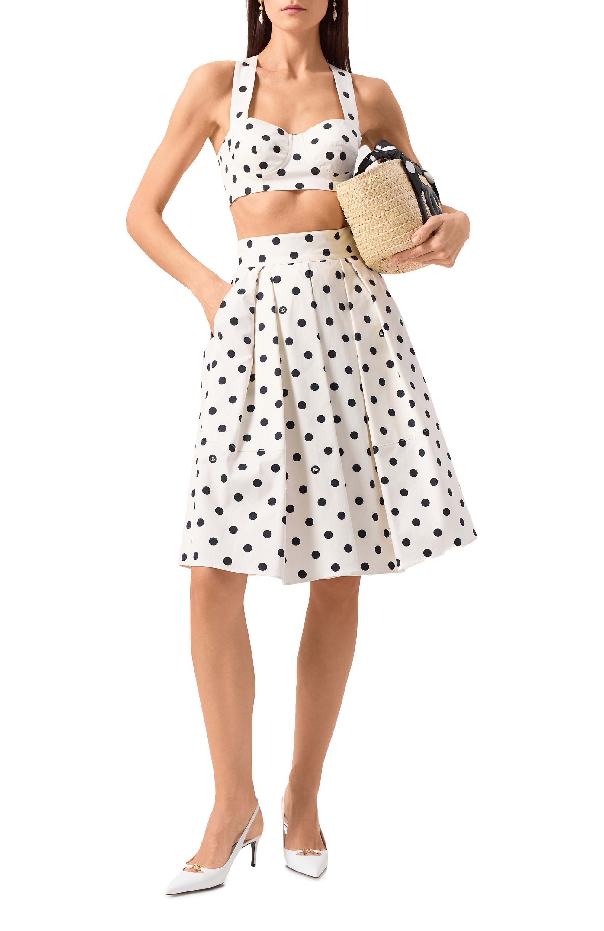 Хлопковая юбка DOLCE & GABBANA, арт. F4CLQT/FSFNM, фото 2