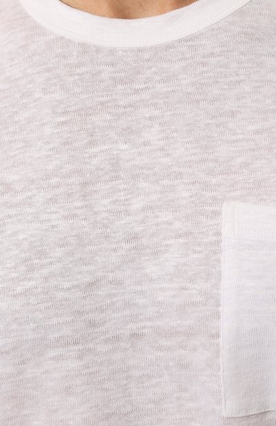 Льняная футболка MC2 SAINT BARTH белого цвета по цене 8380 руб., арт. STBM/ECSTASEA/05891D, фото 5 Льняная футболка MC2 SAINT BARTH, арт. STBM/ECSTASEA/05891D, фото 5