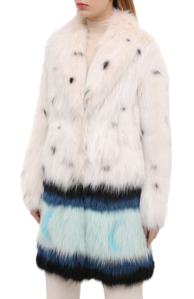 Шуба из меха песца с принтом MATE OFFICIAL, арт. 74CF090-33BI091, фото 3