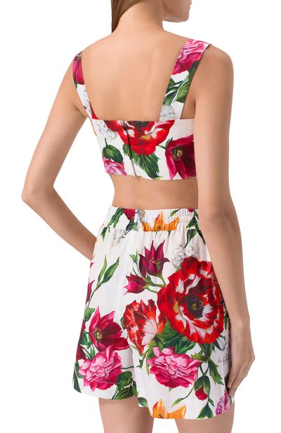 Хлопковый топ DOLCE & GABBANA разноцветного цвета по цене 75550 руб., арт. F7U70T/HS5TQ, фото 4 Хлопковый топ DOLCE & GABBANA, арт. F7U70T/HS5TQ, фото 4