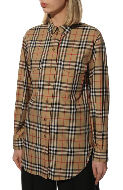 Хлопковая рубашка BURBERRY, арт. 8022285, фото 3