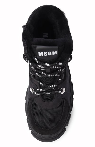 Утепленные ботинки MSGM KIDS черного цвета по цене 39650 руб., арт. 84000/VAR3_001, фото 4 Утепленные ботинки MSGM KIDS, арт. 84000/VAR3_001, фото 4