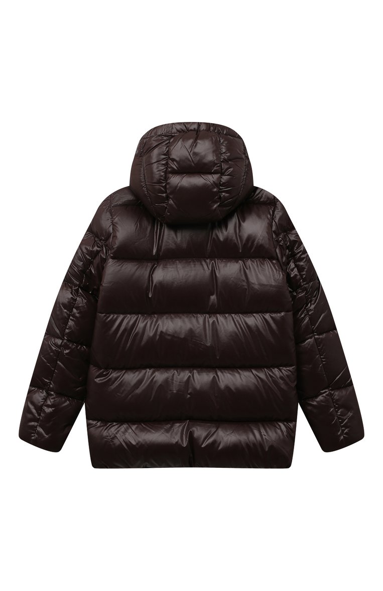 Детского утепленная куртка SAVE THE DUCK темно-коричневого цвета, арт. J40292B/DIX0N/LUCK17/4-8 | Фото 2 (Материал внешний: Синтетический материал; Материал подклада: Синтетический материал; Драгоценные камни: Проставлено; Материал сплава: Проставлено; Рукава: Длинные; Кросс-КТ: Утепленные)