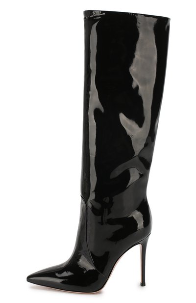 Сапоги heather из лаковой кожи GIANVITO ROSSI черного цвета по цене 156500 руб., арт. G80624.15RIC.VERNER0, фото 3 Сапоги heather из лаковой кожи GIANVITO ROSSI, арт. G80624.15RIC.VERNER0, фото 3