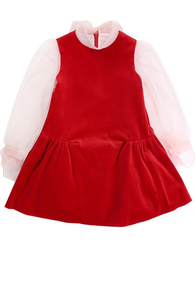 Хлопковое мини-платье с бантами I PINCO PALLINO, арт. 1702101035/07449/2-6, фото 1