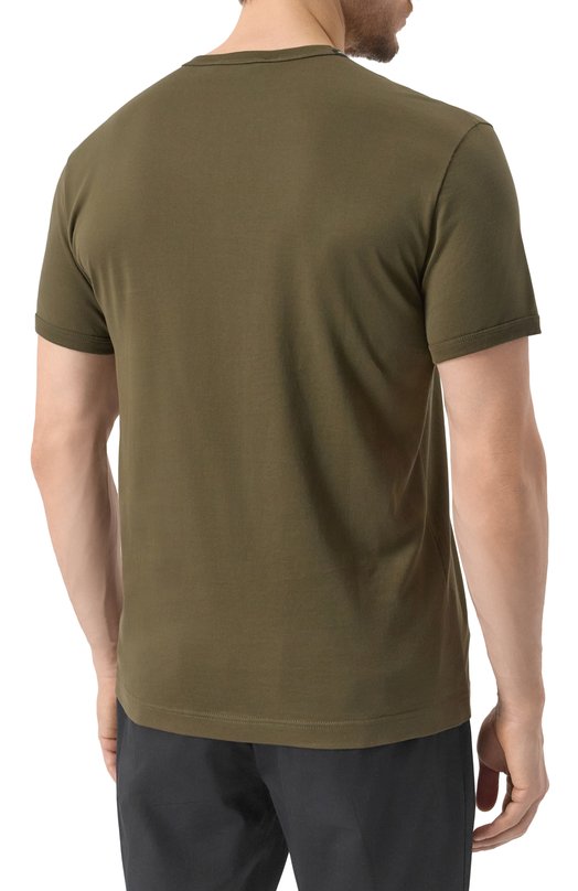 Хлопковая футболка Dolce & Gabbana G8JX7T/FU7EQ Хаки  G8JX7T/FU7EQ Фото 4