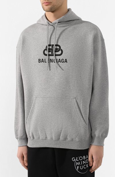 Хлопковое худи BALENCIAGA, арт. 570811/THV78, фото 3