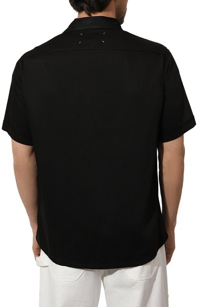 Рубашка из вискозы MAISON MARGIELA черного цвета по цене 72400 руб., арт. S50DR0006/S60495, фото 4 Рубашка из вискозы MAISON MARGIELA, арт. S50DR0006/S60495, фото 4