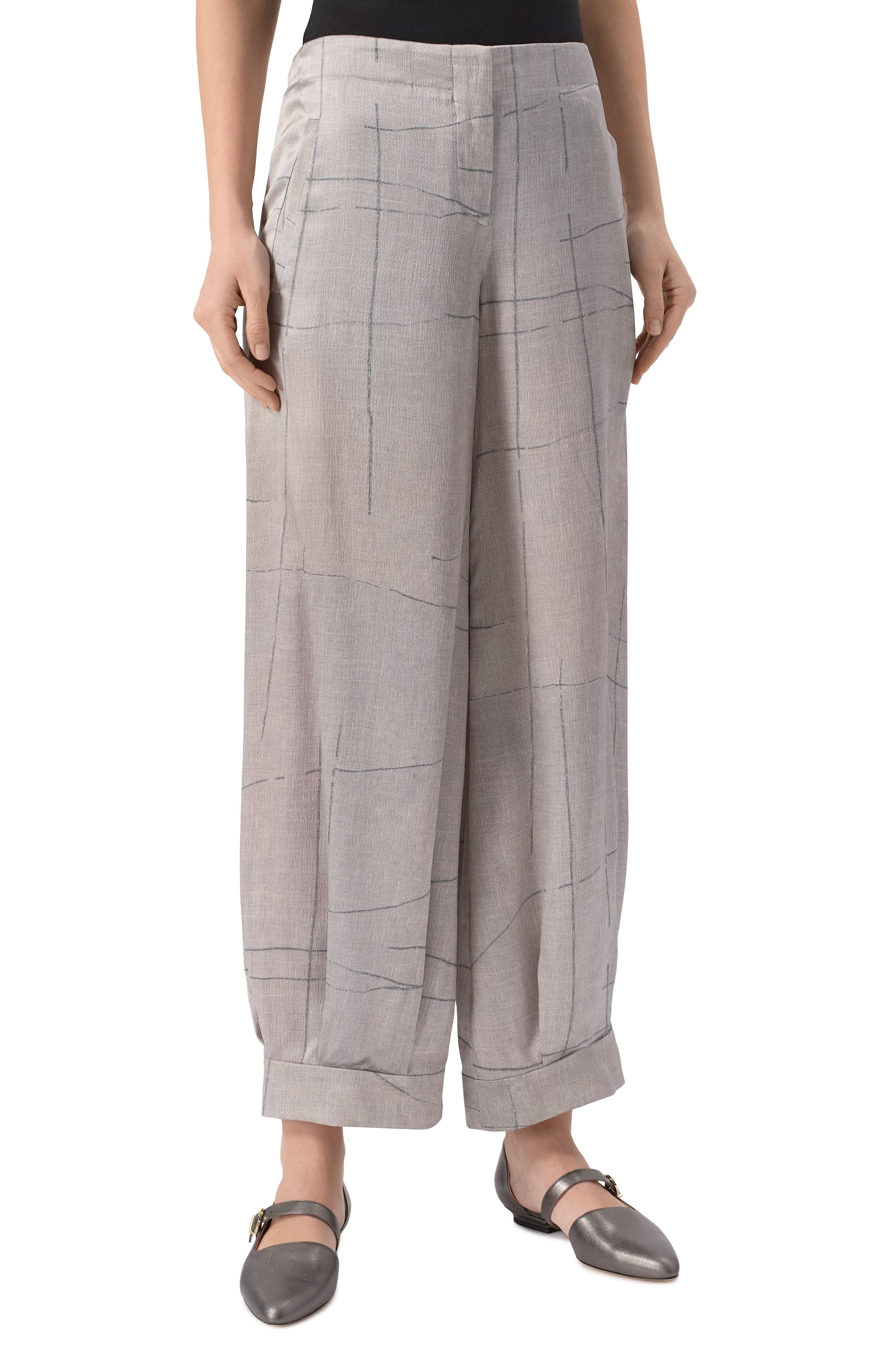 Шелковые брюки GIORGIO ARMANI, арт. GW000642/TE13743, фото 3