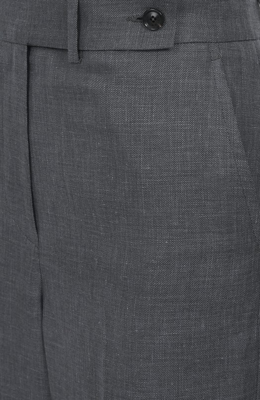 Брюки изо льна и шерсти Kiton D48109K0603E03 Серый  D48109K0603E03 Фото 6