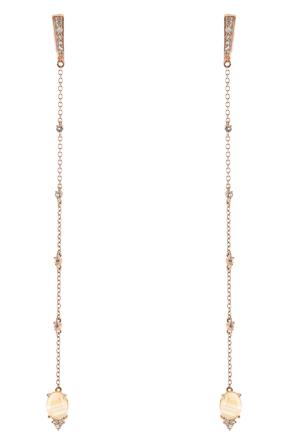 Серьги-цепочки с цитринами и топазами  MOONKA, арт. ai-her-ctr, фото 1