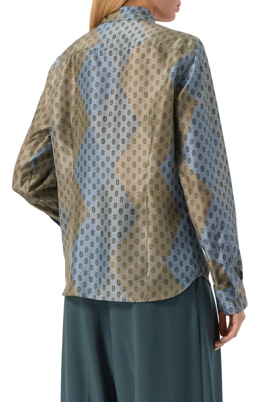 Шелковая рубашка Dries Van Noten 010706-2127-104 Разноцветный  010706-2127-104 Фото 4