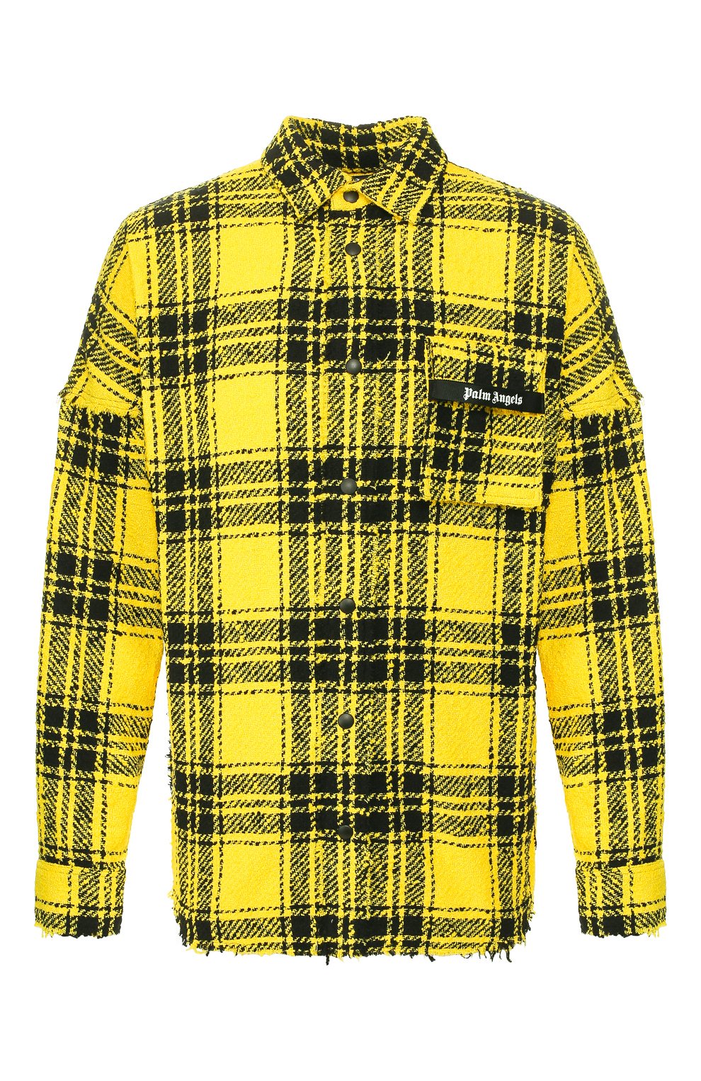 Хлопковая рубашка PALM ANGELS желтого цвета по цене 89950 руб., арт. PMGA063R207540016001, фото 1 Хлопковая рубашка PALM ANGELS, арт. PMGA063R207540016001, фото 1