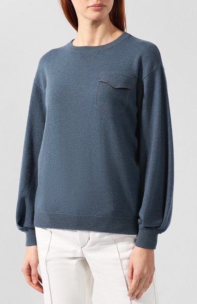 Кашемировый пуловер с накладным карманом BRUNELLO CUCINELLI, арт. M12145600, фото 3
