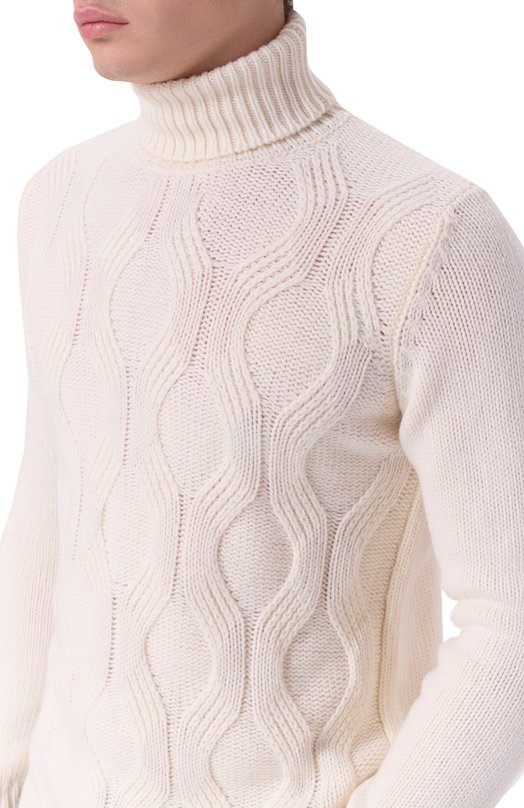 Свитер из шерсти и кашемира Moorer T0DI-WST Кремовый  T0DI-WST Фото 5