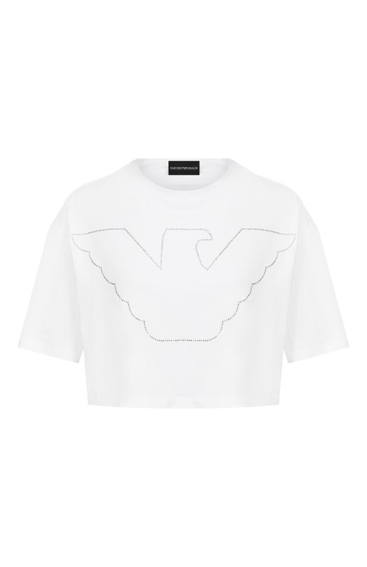 Хлопковая футболка Emporio Armani EW000897/AF12573 Белый EW000897/AF12573