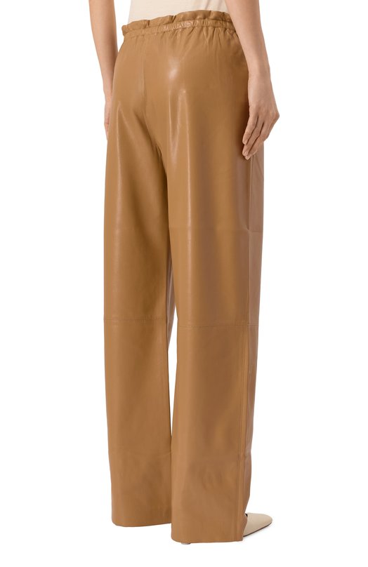 Брюки из экокожи Nanushka GEB Бежевый  GEB Фото 4