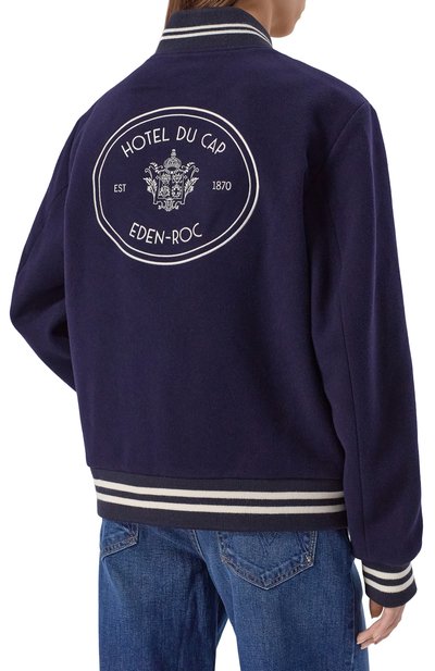 Шерстяной бомбер sporty & rich x hotel du cap-eden-roc SPORTY AND RICH, арт. 0W03160666BL106, фото 4