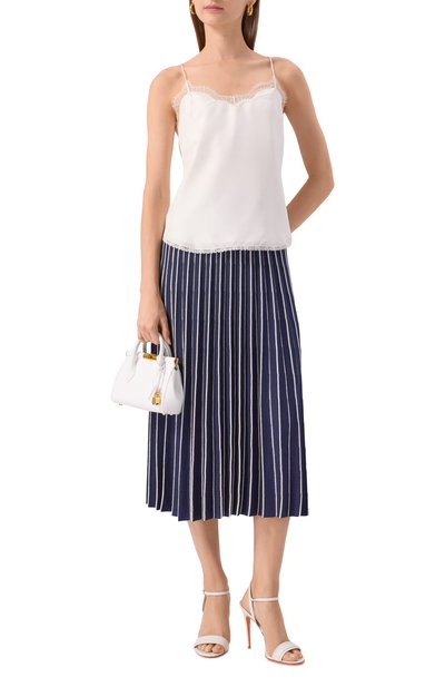 Юбка из шелка и хлопка MVST темно-синего цвета по цене 99000 руб., арт. WS60-1522MU, фото 2 Юбка из шелка и хлопка MVST, арт. WS60-1522MU, фото 2