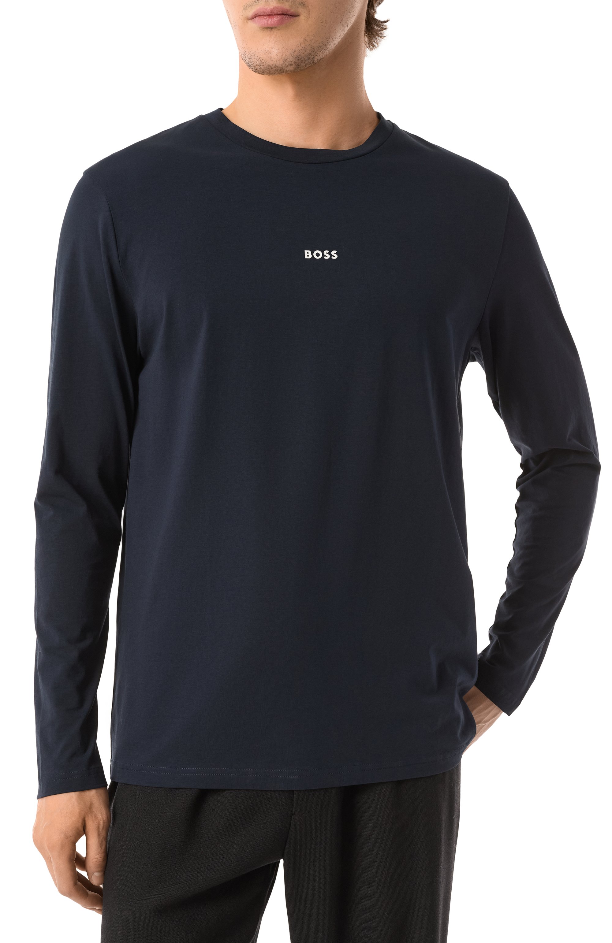 Хлопковый лонгслив BOSS ORANGE, арт. 50473286, фото 3