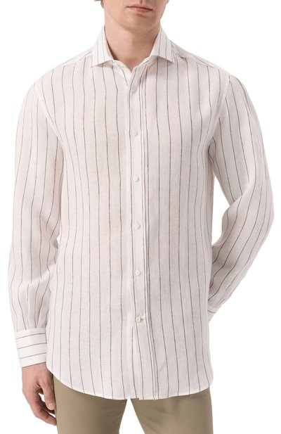 Льняная рубашка BRUNELLO CUCINELLI, арт. MM6860028, фото 3