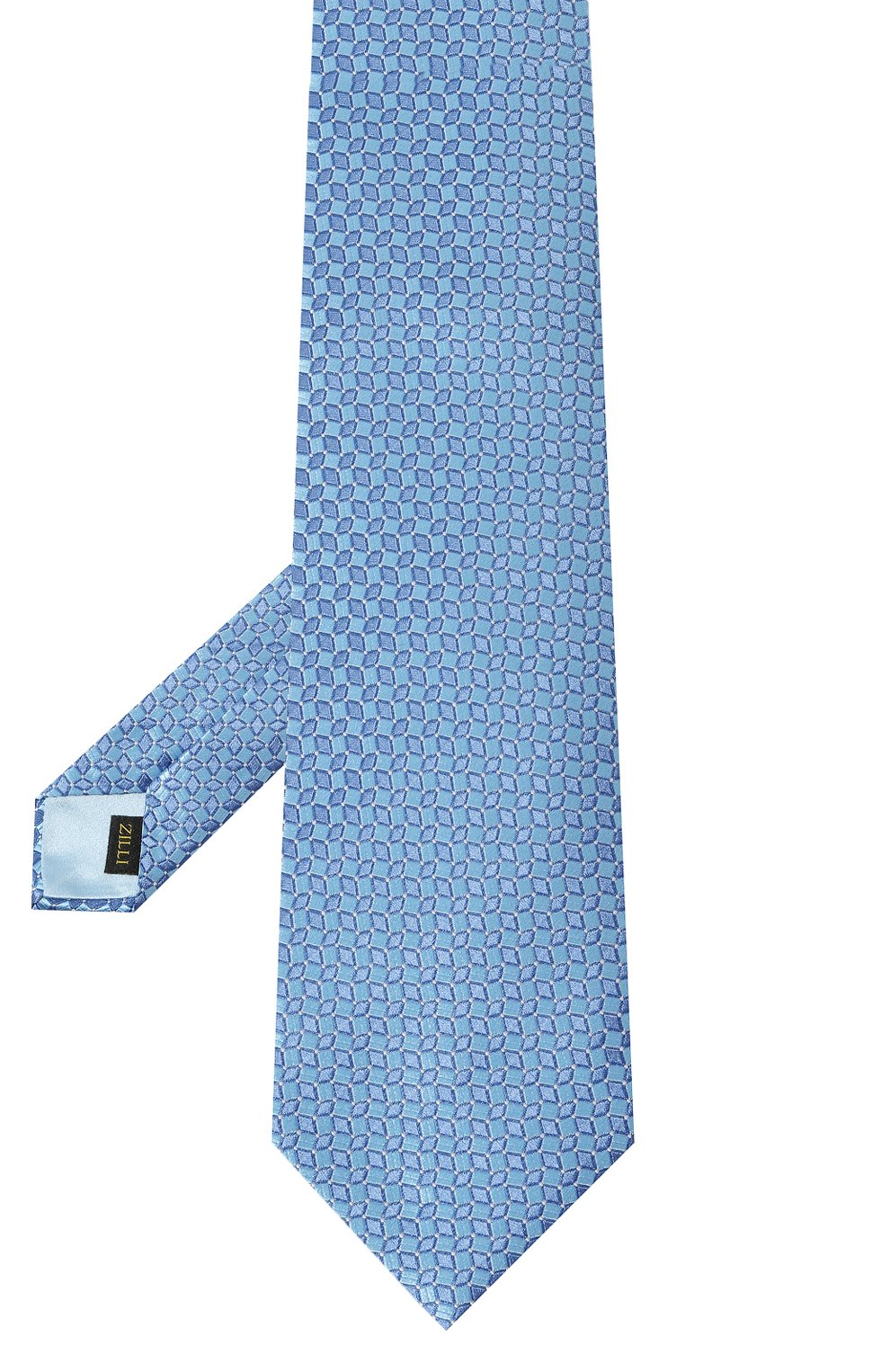 Шелковый галстук ZILLI голубого цвета по цене 32350 руб., арт. 55006, фото 3 Шелковый галстук ZILLI, арт. 55006, фото 3