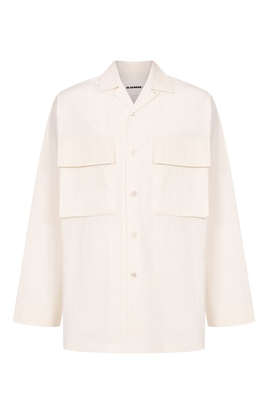 Хлопковая рубашка Jil Sander J47DL0167-J45292 Кремовый J47DL0167-J45292