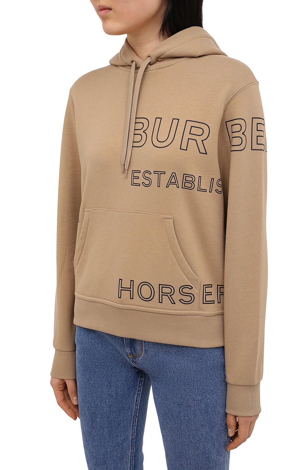 Хлопковое худи BURBERRY, арт. 8036177, фото 3