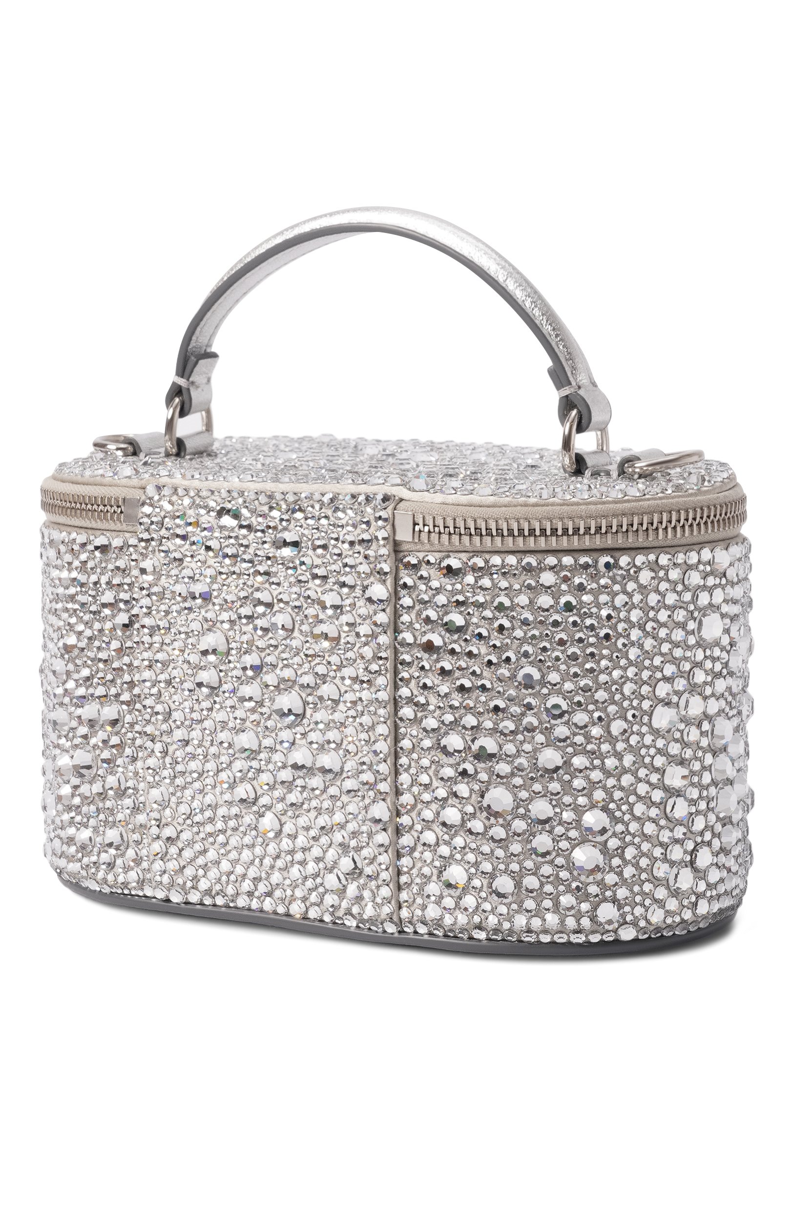 Сумка vlogo VALENTINO серебряного цвета по цене 321500 руб., арт. 9W2P0AX8/HGD, фото 4 Сумка vlogo VALENTINO, арт. 9W2P0AX8/HGD, фото 4