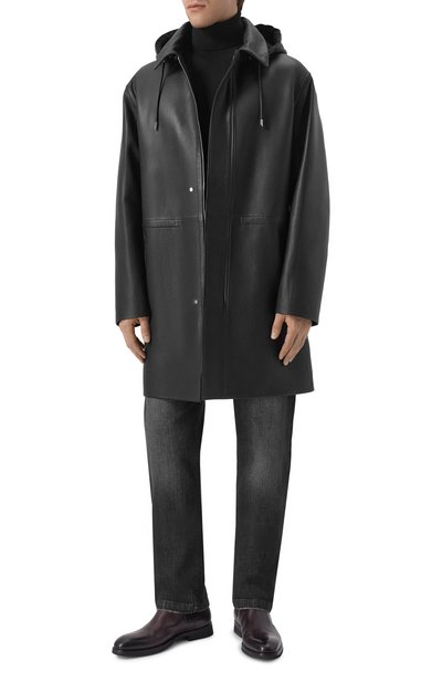 Кожаная парка MVST черного цвета по цене 1150000 руб., арт. M25.1PM.C003*/CERV0 SILKY, фото 2 Кожаная парка MVST, арт. M25.1PM.C003*/CERV0 SILKY, фото 2