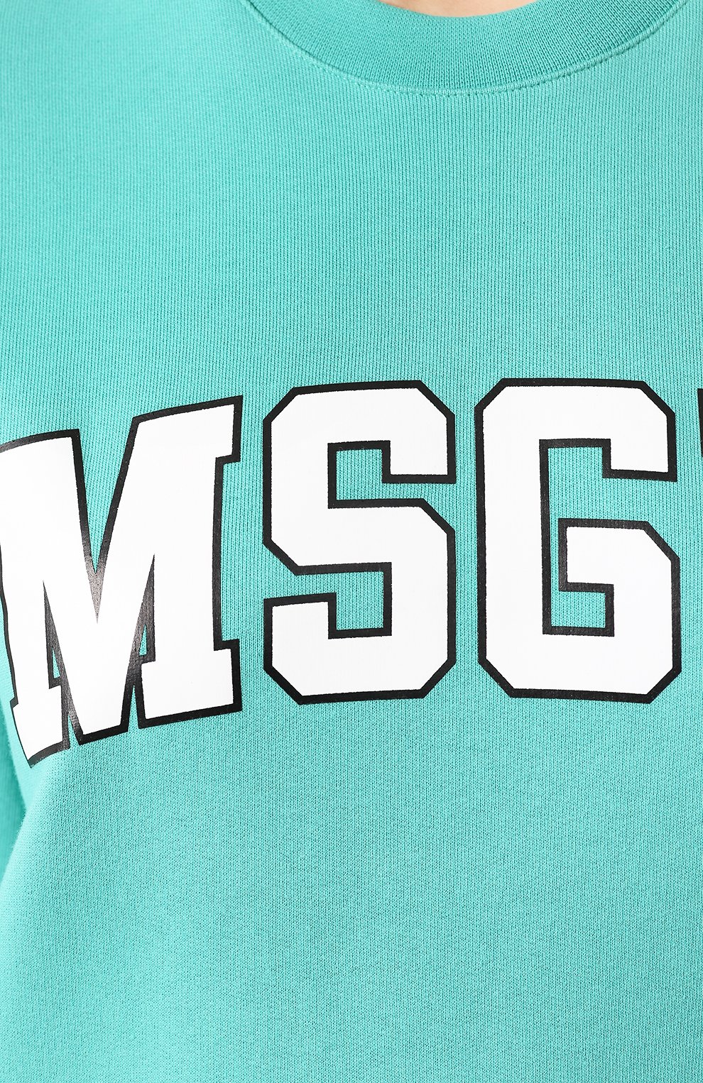 Хлопковый свитшот MSGM светло-зеленого цвета по цене 15050 руб., арт. 2841MDM163 207299, фото 5 Хлопковый свитшот MSGM, арт. 2841MDM163 207299, фото 5