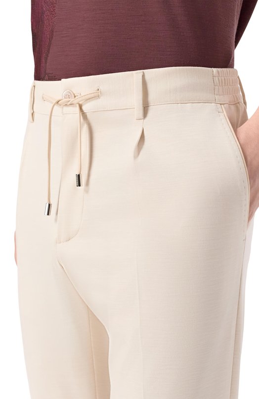 Шерстяные брюки Stefano Ricci M1T6100130/MA0033_001 Кремовый  M1T6100130/MA0033_001 Фото 5