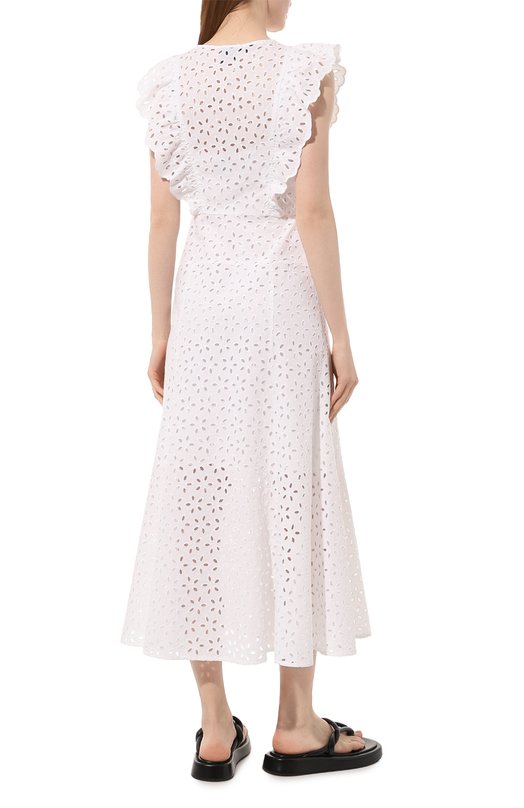 Хлопковое платье Pinko 100912-A0Q4 Белый  100912-A0Q4 Фото 4