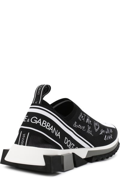 Текстильные кроссовки sorrento с логотипом бренда DOLCE & GABBANA черного цвета по цене 83750 руб., арт. CS1595/AV005, фото 4 Текстильные кроссовки sorrento с логотипом бренда DOLCE & GABBANA, арт. CS1595/AV005, фото 4