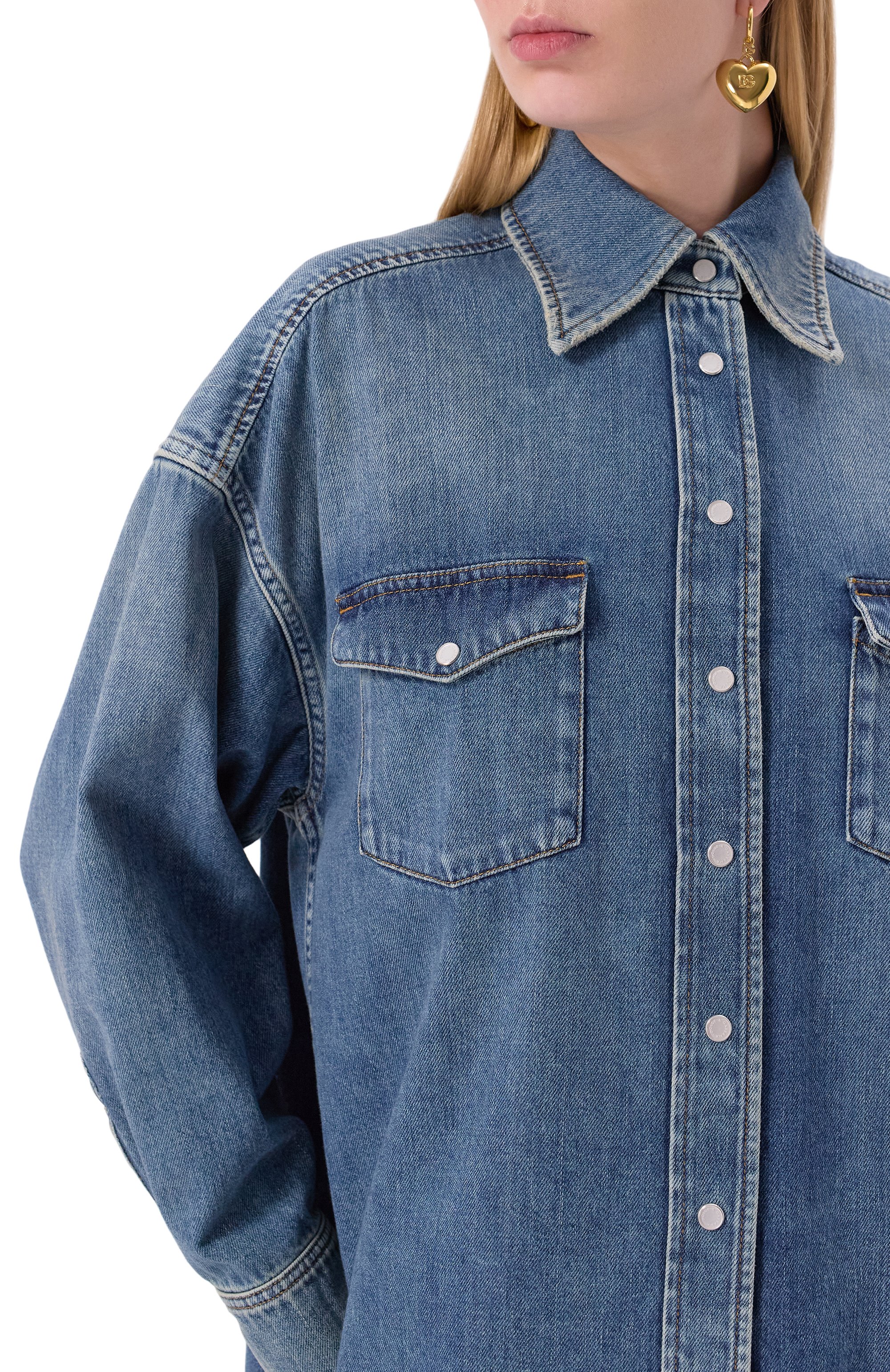 Джинсовая рубашка DOLCE & GABBANA, арт. F5T15D/G8MM1, фото 5