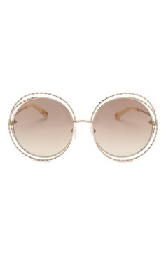Женские солнцезащитные очки CHLOÉ золотого цвета, арт. 114ST-810 | Фото 3 (Статус проверки: Проверена категория; Тип очков: С/з; Нос: Не проставлено; Региональные ограничения белый список (Axapta Mercury): Не проставлено; Очки форма: Круглые)