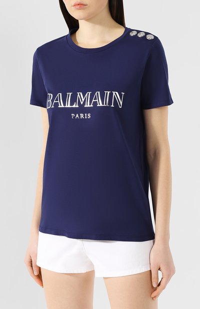 Хлопковая футболка BALMAIN, арт. RF21102/I015, фото 3
