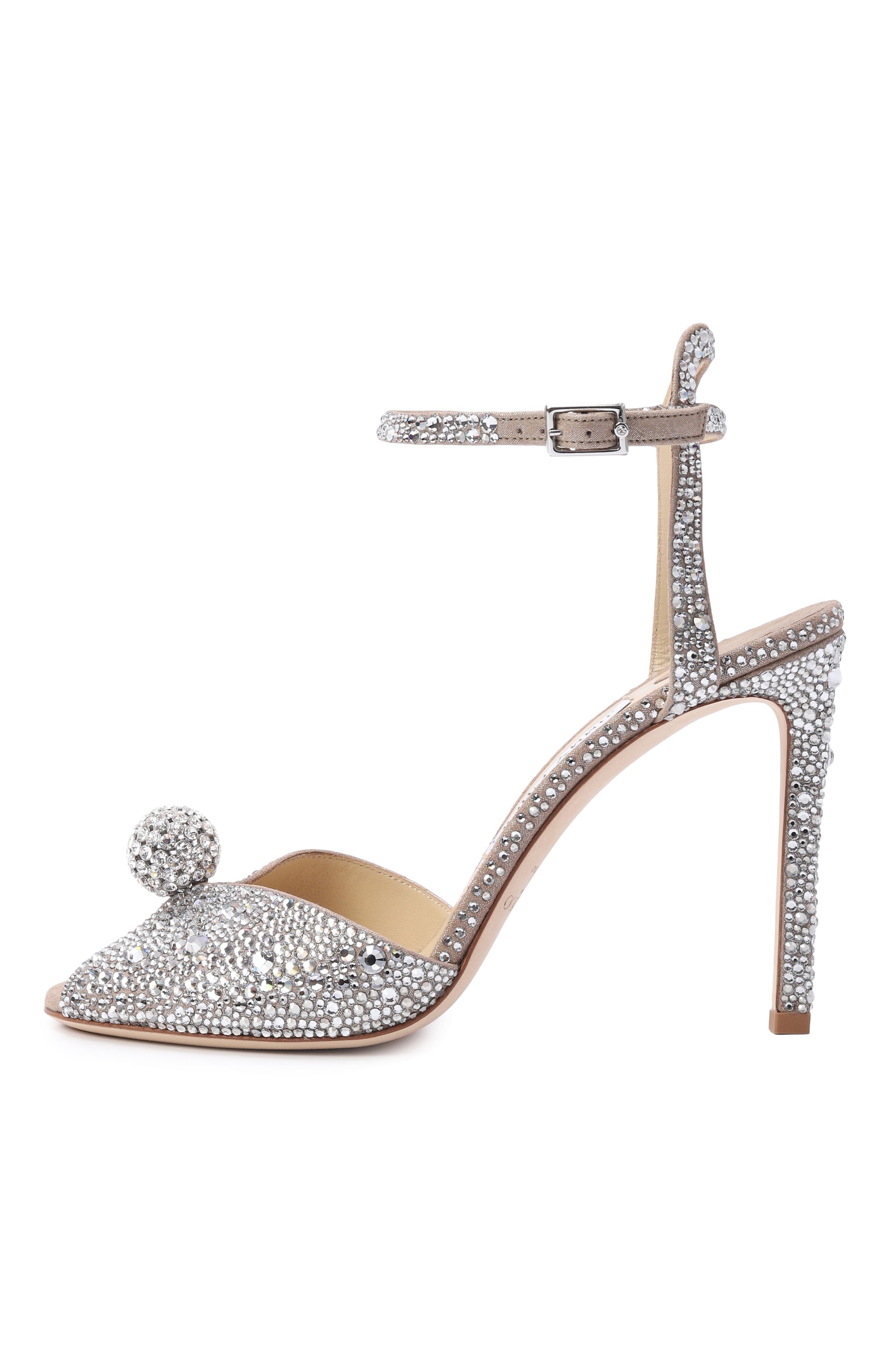Кожаные босоножки sacora 100 JIMMY CHOO, арт. SAC0RA 100/PHZ, фото 4